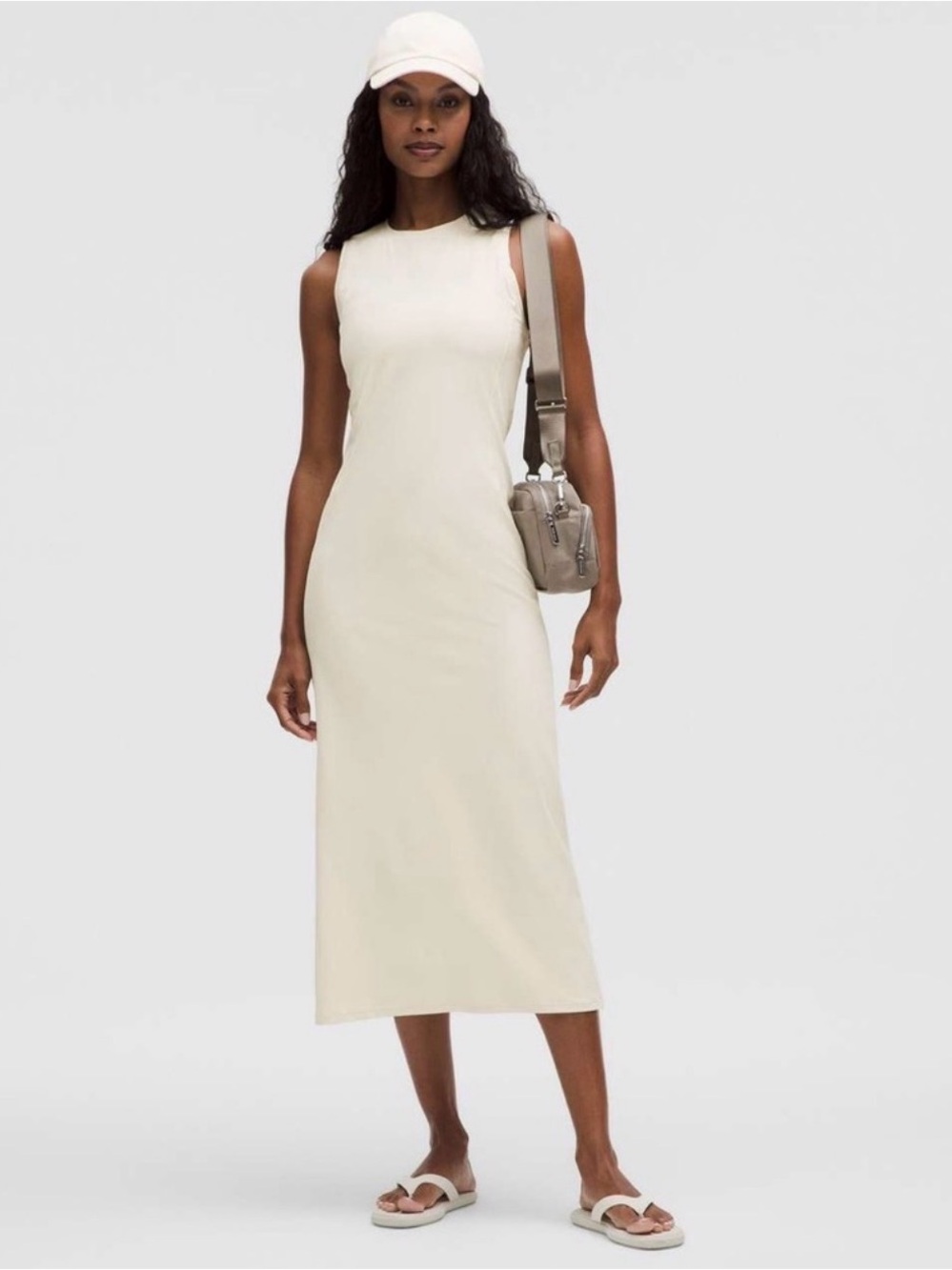 lululemon athletica Sleeveless Cream Midi Dress